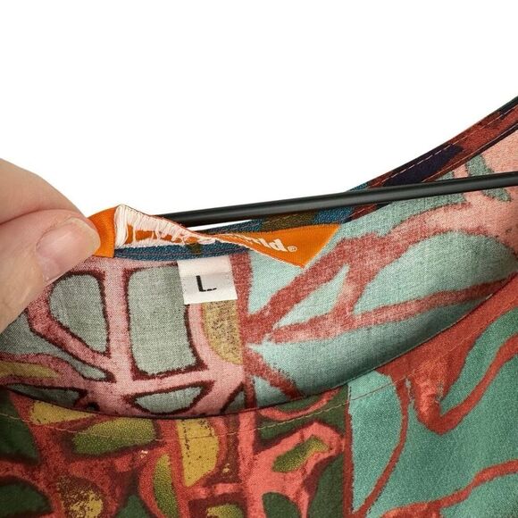 Jams World Jackie Dress Large Patina Mixed Media Shift Sleeveless #H - Picture 6 of 10